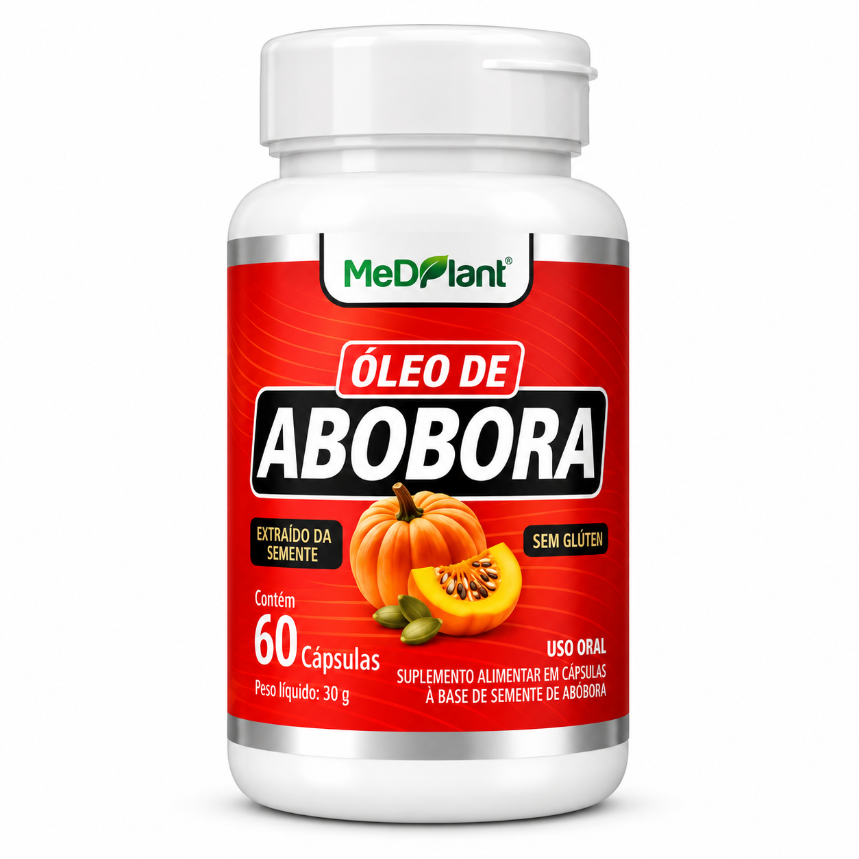 Óleo de Abobora 60Cps 1000mg Medplant